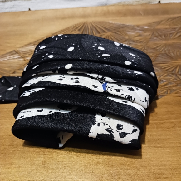 Addiction Dalmatian Print Men's Polyester Tie - Picture 5 of 5